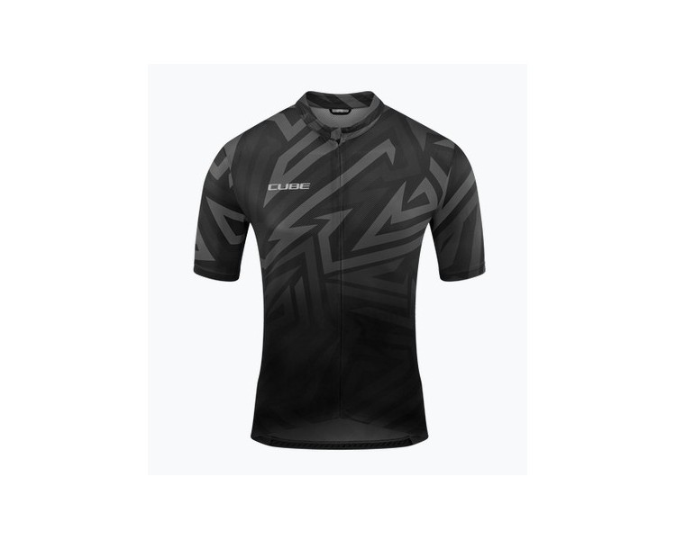 CUBE ATX Trikot Full Zip CMPT kurzarm black´n´grey