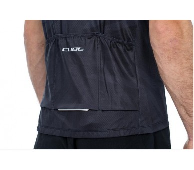 CUBE ATX Trikot Full Zip CMPT kurzarm black´n´grey