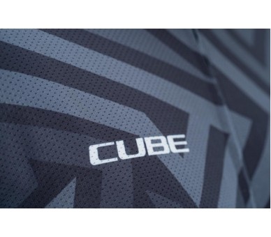 CUBE ATX Trikot Full Zip CMPT kurzarm black´n´grey