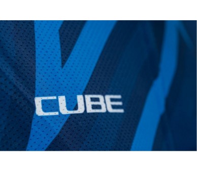 CUBE ATX Trikot Full Zip CMPT kurzarm blue