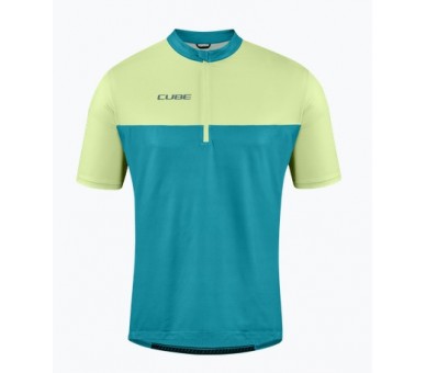 CUBE ATX Trikot Half Zip CMPT kurzarm green´n´lime