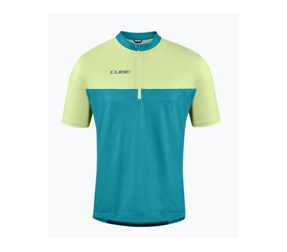 CUBE ATX Trikot Half Zip CMPT kurzarm green´n´lime