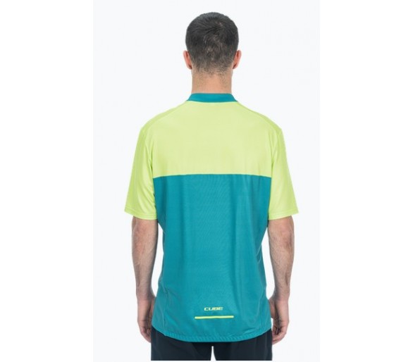 CUBE ATX Trikot Half Zip CMPT kurzarm green´n´lime