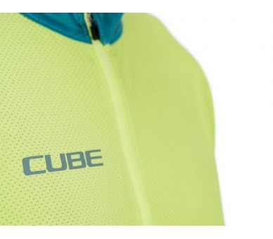 CUBE ATX Trikot Half Zip CMPT kurzarm green´n´lime