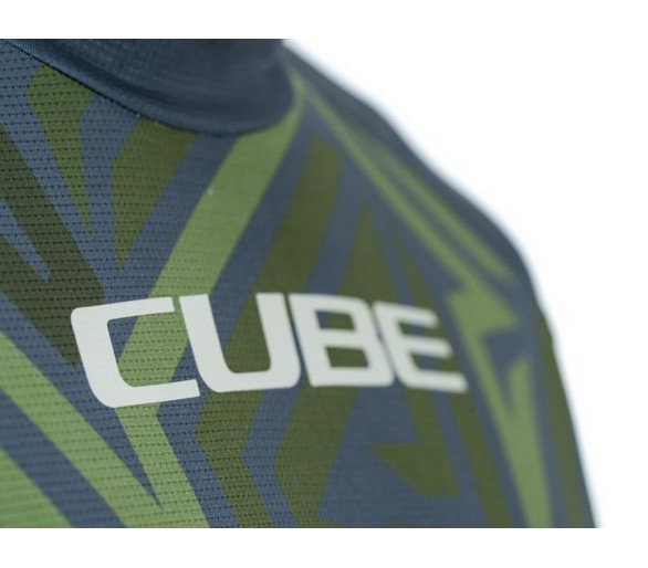 CUBE ATX Rundhalstrikot TM langarm olive´n´grey